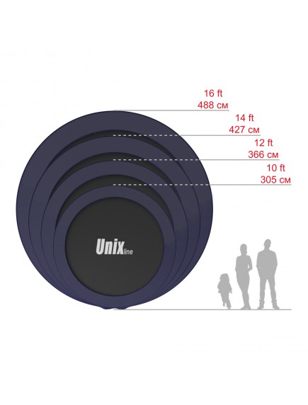 Батут UNIX line 12 ft SUPREME (blue)